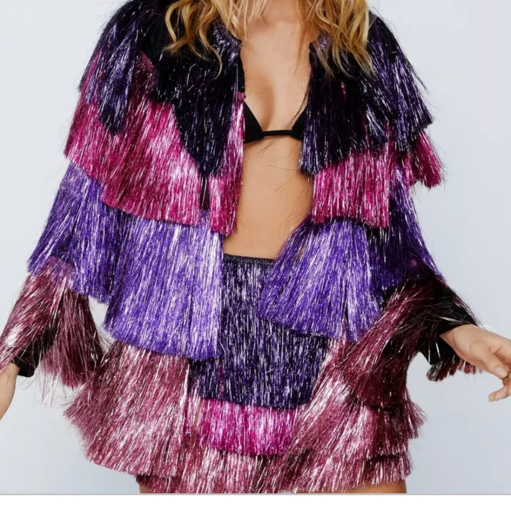 Nastygal tinsel outfit